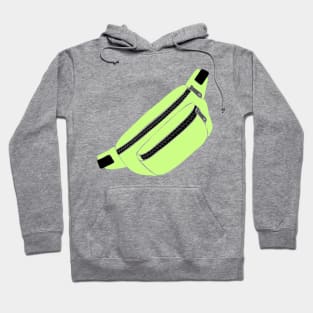 Lime Green Fanny Pack Illustration Hoodie